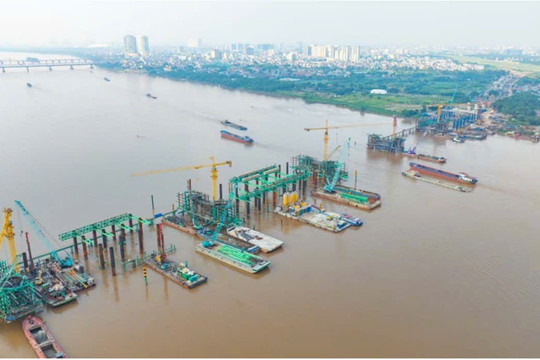 Dự án cầu Trần Hưng Đạo đạt tiến độ "thần tốc"
