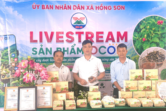 Xã Hồng Sơn: Đưa nông sản lên môi trường số bằng livestream