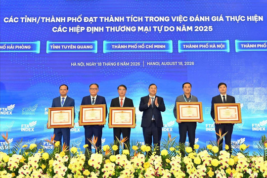 Thành phố Hà Nội được vinh danh tại Lễ công bố FTA Index 2025