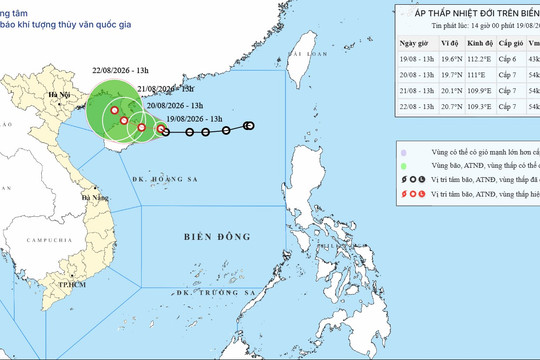 Dự báo có 1-3 cơn bão, áp thấp nhiệt đới đổ bộ vào đất liền nước ta