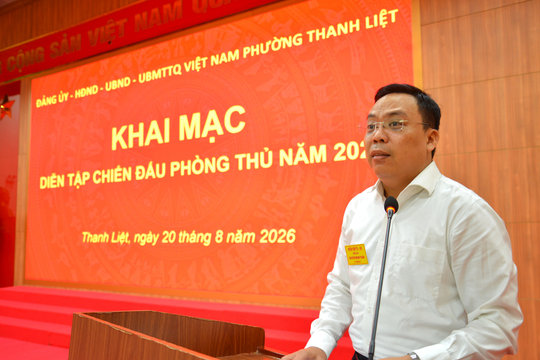 Phường Thanh Liệt: Khai mạc diễn tập chiến đấu phòng thủ năm 2026