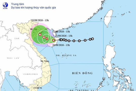 Áp thấp nhiệt đới nhiều khả năng mạnh lên thành bão, gây mưa lớn kéo dài ở Bắc Bộ