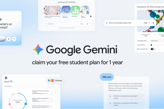 Miễn phí 1 năm Google AI plus cho sinh viên Việt Nam