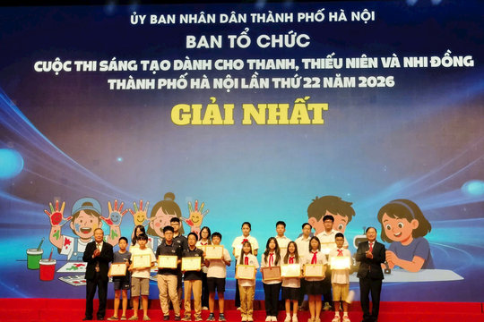 Hà Nội trao 85 giải Cuộc thi Sáng tạo dành cho thanh, thiếu niên