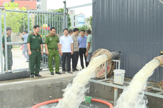 Xã Sơn Đồng: Kiểm tra công tác phòng, chống thiên tai, bảo đảm sẵn sàng ứng phó mưa bão
