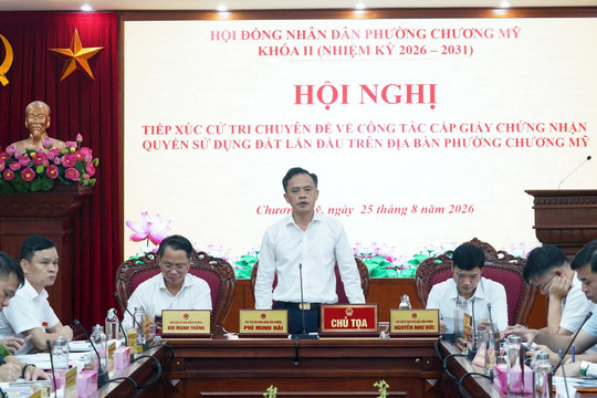 Chương Mỹ lấy hài lòng của người dân về cấp sổ đỏ làm thước đo cán bộ