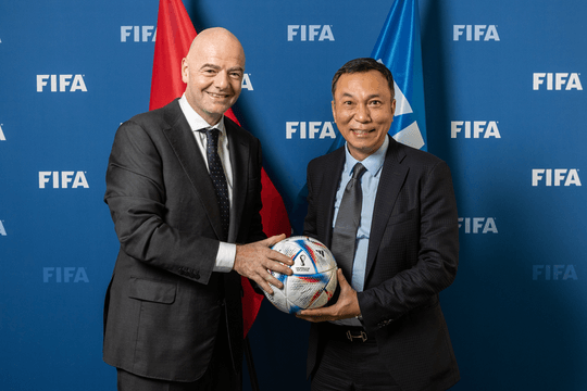 Chủ tịch FIFA Gianni Infantino dự khán trận chung kết lượt về ASEAN Cup 2026 tại sân Mỹ Đình