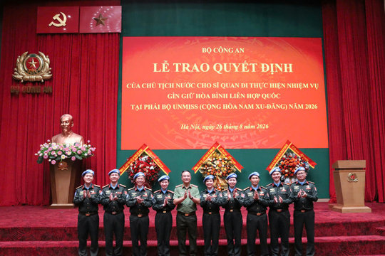 Công an Việt Nam tiếp tục sứ mệnh gìn giữ hòa bình tại Nam Sudan