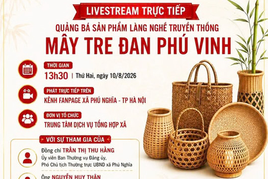 Phú Nghĩa đưa sản phẩm làng nghề lên nền tảng số