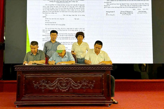 Xã Đan Phượng: Ký cam kết xây dựng nền sản xuất nông nghiệp an toàn