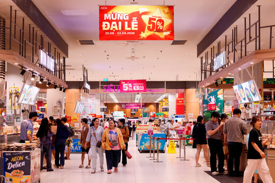 Aeon Mall tăng giờ bán, triển khai nhiều ưu đãi dịp Quốc khánh 2-9