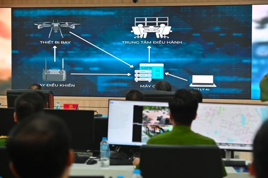 UAV - “cánh tay nối dài” giúp giải quyết mọi tình huống an ninh trật tự