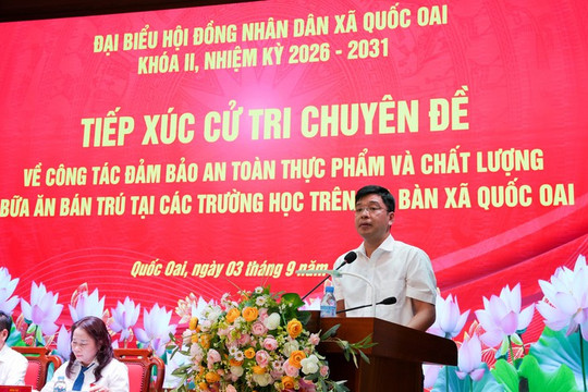 Quốc Oai: 100% học sinh ăn bán trú, siết kiểm soát an toàn thực phẩm