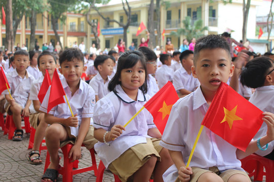 Xã Trung Giã khai giảng năm học đầu tiên sau sắp xếp trường lớp