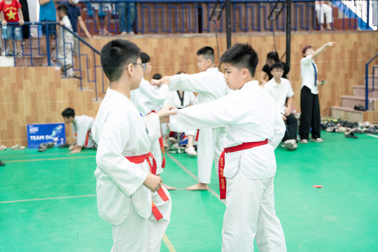 Sôi nổi kỳ thi chuyển cấp đai cho võ sinh Taekwondo Hà Đông và Chương Mỹ