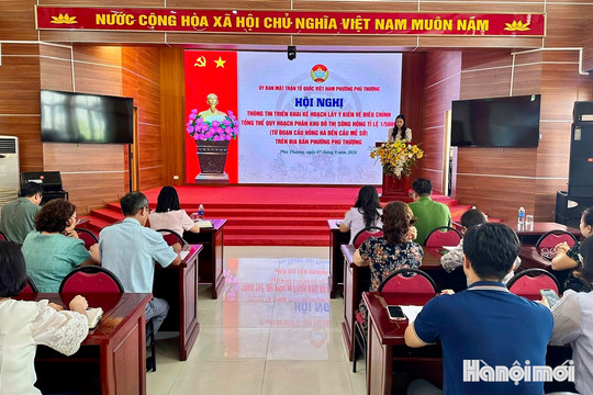 Phú Thượng: Phát huy vai trò MTTQ trong lấy ý kiến nhân dân về quy hoạch sông Hồng