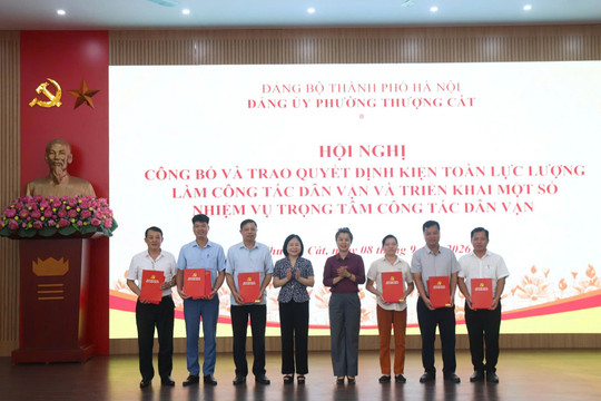 Đảng ủy phường Thượng Cát kiện toàn lực lượng làm công tác dân vận