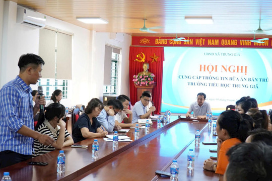 Xã Trung Giã chỉ đạo bảo đảm bữa ăn bán trú cho học sinh ngay đầu năm học