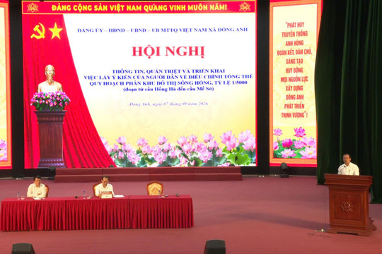 Xã Đông Anh đưa thông tin quy hoạch phân khu đô thị sông Hồng đến từng khu dân cư