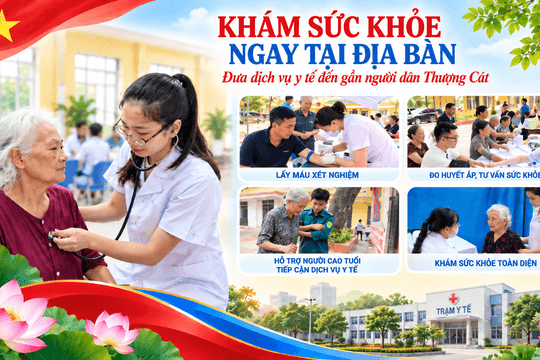 Phường Thượng Cát tổ chức khám sức khỏe cho người dân ngay tại địa bàn