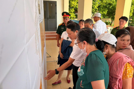 Xã Vĩnh Thanh bảo đảm điều kiện để người dân góp ý về quy hoạch Trục đại lộ cảnh quan sông Hồng