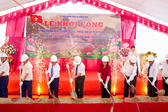 Xã Hưng Đạo khởi công tu bổ, phục hồi di tích Văn chỉ Hàng Huyện và Từ chỉ Yên Nội