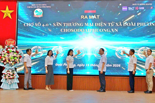 Xã Đoài Phương ra mắt các mô hình, hoạt động về kinh tế số