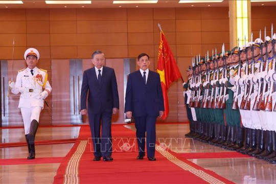 Tổng Bí thư, Chủ tịch nước Tô Lâm chủ trì Lễ đón chính thức Nhà vua Vương quốc Thái Lan và Hoàng hậu