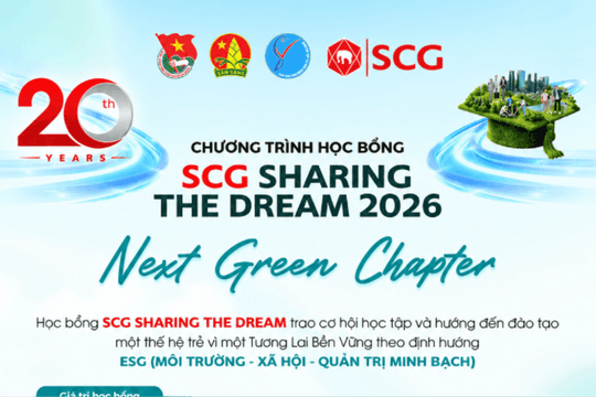 SCG Sharing the dream 2026 trao 170 suất học bổng tặng sinh viên, học sinh