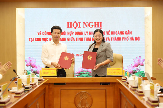 Hà Nội và Thái Nguyên ký kết Quy chế phối hợp quản lý khoáng sản