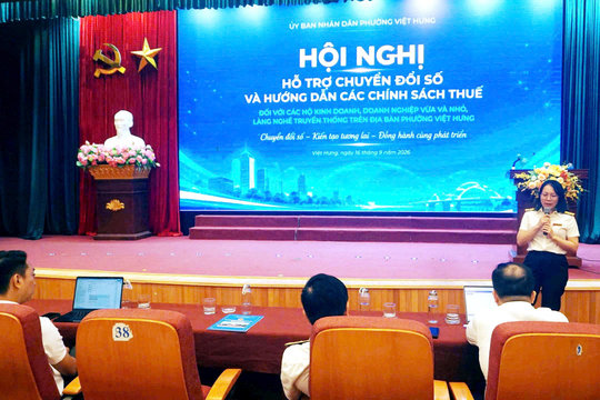 Phường Việt Hưng đưa chuyển đổi số đến từng hộ kinh doanh