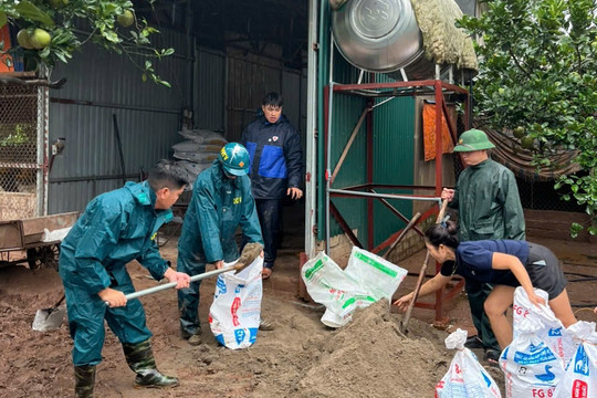 Ứng Thiên triển khai phương án “4 tại chỗ” ứng phó với lũ trên sông Đáy