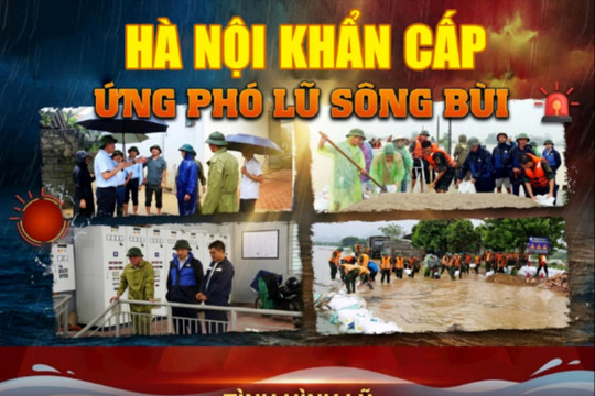 Hà Nội khẩn cấp ứng phó lũ sông Bùi