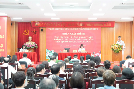 Phường Khương Đình tăng cường quản lý lòng đường, vỉa hè
