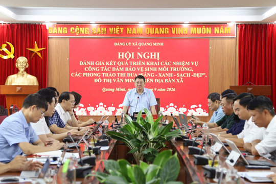 Xã Quang Minh: Tăng cường giải pháp đảm bảo môi trường “Sáng - Xanh - Sạch - Đẹp”
