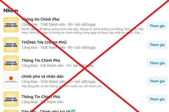 “Ma trận” nhóm “Thông tin Chính phủ” trên Facebook