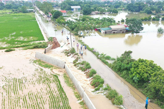 Quảng Bị xử lý sự cố tại công trình nâng cấp đê tả Bùi