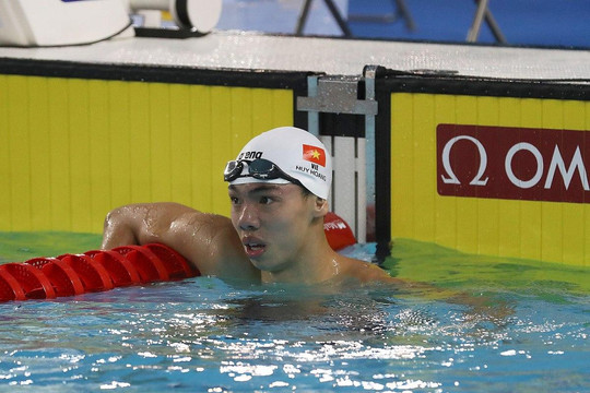 Nguyễn Huy Hoàng cùng tuyển bơi Việt Nam vào chung kết 4x200m tự do ASIAD 20