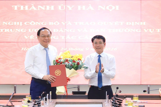 Công bố các Quyết định của Ban Bí thư Trung ương Đảng và Ban Thường vụ Thành ủy về công tác cán bộ