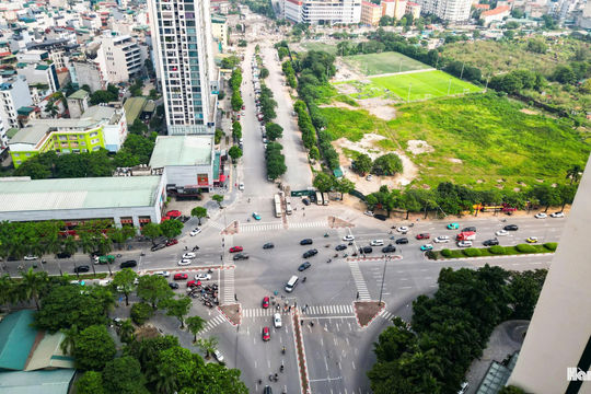 Đường nối Phạm Hùng - Lê Đức Thọ "chuyển động" sau gần 10 năm khởi công