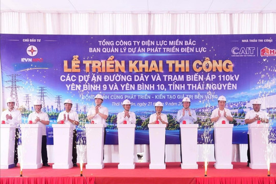 EVNNPC: Khởi công hai dự án 110kV phục vụ phát triển công nghiệp Thái Nguyên