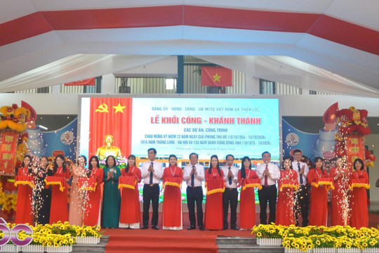 Xã Thiên Lộc khánh thành, khởi công 4 công trình chào mừng các ngày lễ lớn