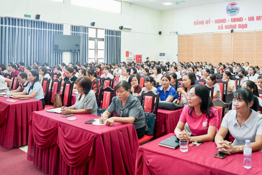 Xã Hưng Đạo tăng cường ứng dụng Hanoicheck tại bếp ăn bán trú