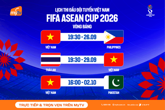 MyTV chính thức sở hữu bản quyền FIFA ASEAN Cup 2026