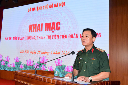 Bộ Tư lệnh Thủ đô Hà Nội khai mạc Hội thi Tiểu đoàn trưởng, Chính trị viên tiểu đoàn năm 2026