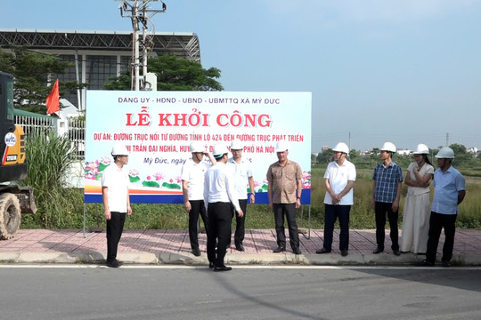 Xã Mỹ Đức: Đẩy nhanh tiến độ các dự án, công trình trọng điểm