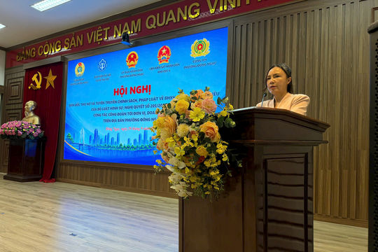 Phường Đông Ngạc phổ biến quy định mới về pháp luật lao động và công đoàn