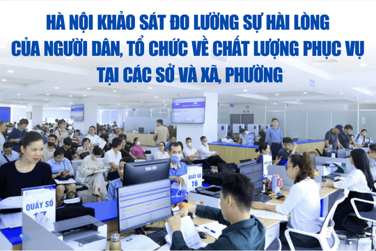 Hà Nội khảo sát đo lường sự hài lòng của người dân, tổ chức về chất lượng phục vụ tại các sở và xã, phường