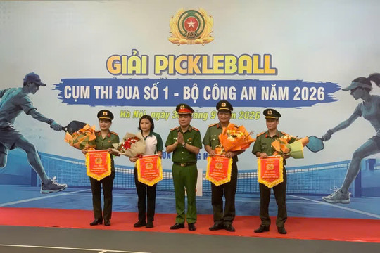Sôi nổi giải Pickleball Cụm thi đua số 1 - Bộ Công an