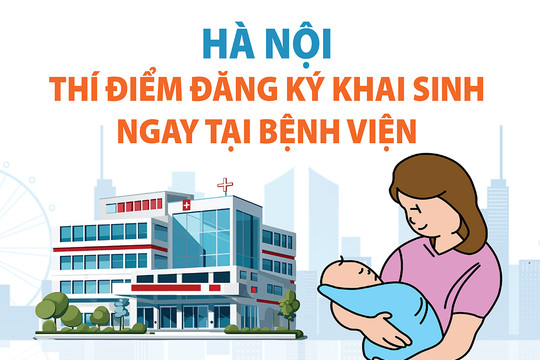 Hà Nội thí điểm đăng ký khai sinh ngay tại bệnh viện